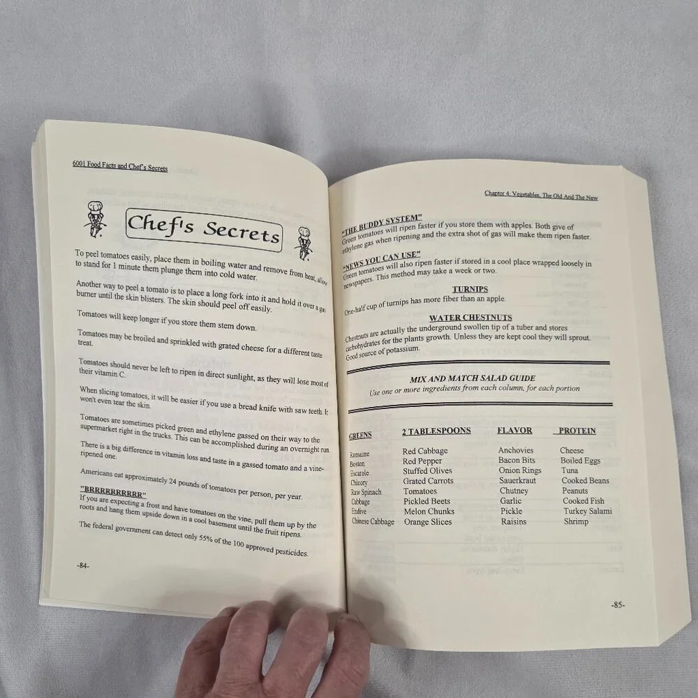 2 Cookbooks - 1- Food Facts and Chef's Secrets 2- New Whole Foods Encyclopedia